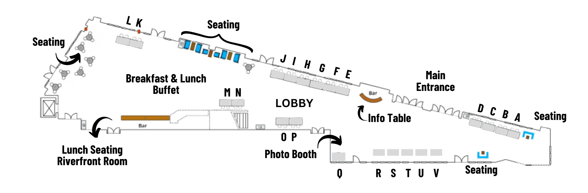 Pablo Center Lobby Map